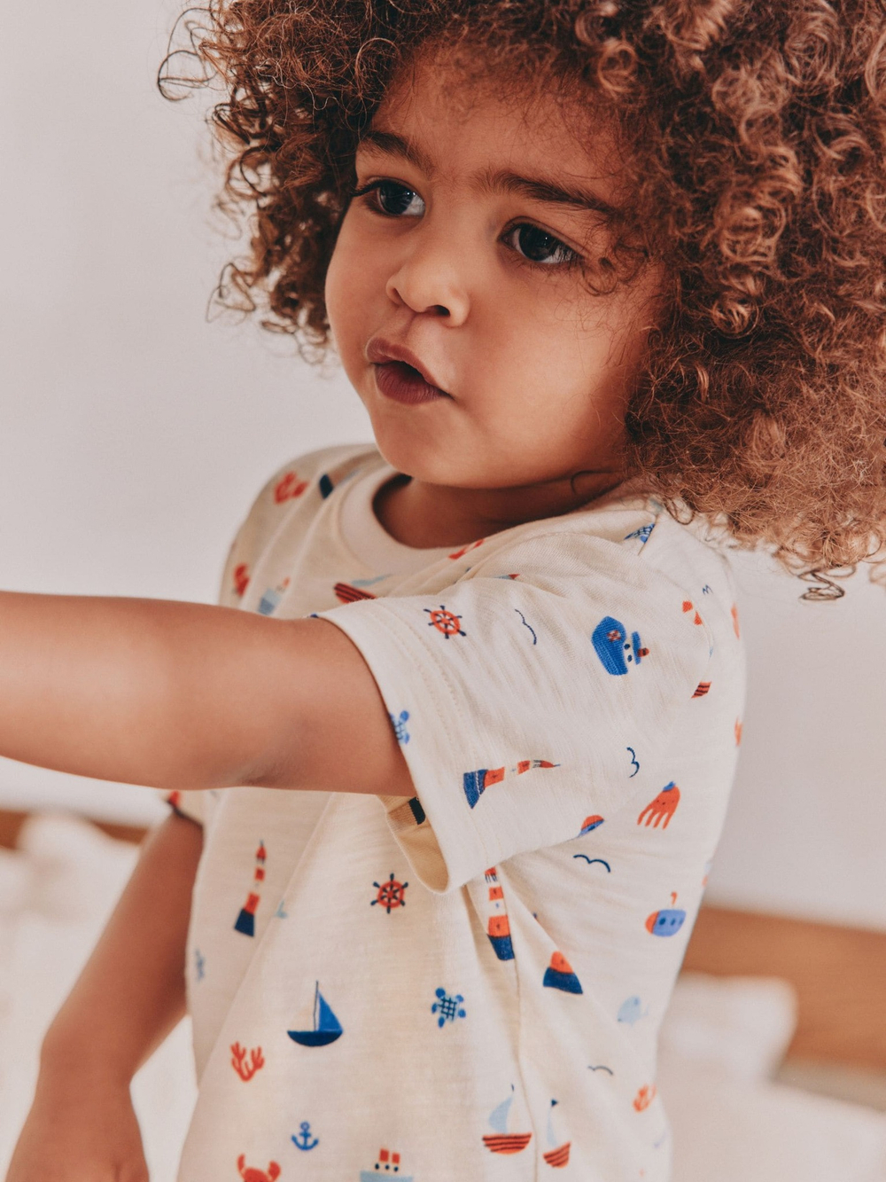 Пижама для мальчика Next AJ4-845, Синий, Молочный, Голубой