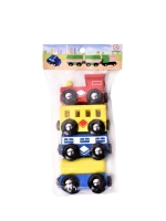 Паровозик деревянный  с магнитной сцепкой для детей
