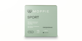 ПРОКЛАДКИ ЕЖЕДНЕВНЫЕ MOPPIE SPORT 155 ММ 15 ШТ