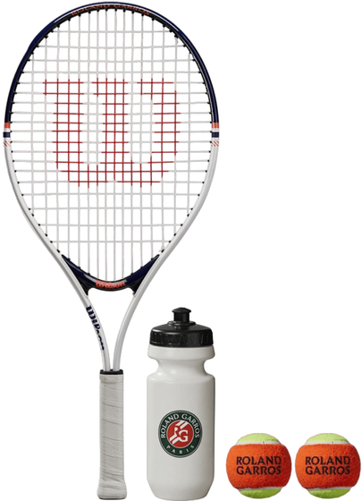 Ракетка теннисная Wilson Roland Garros 25 KIT (ракетка 25, сумка, 2 мяча, бутылочка), арт. WR070310F