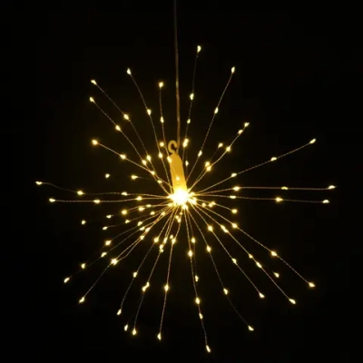 Гирлянда для дома на батарейках «Сфера» 160 ламп LED, d - 30 см, 2 реж.,IP-20, (3хАА), Теплый белый