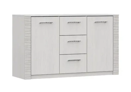 Комод Вирджиния с 3-мя ящиками и дверцами ясень анкор светлый/сандал светлый