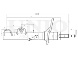 Амортизатор газовый передней подвески левый UNIO SAB-10016