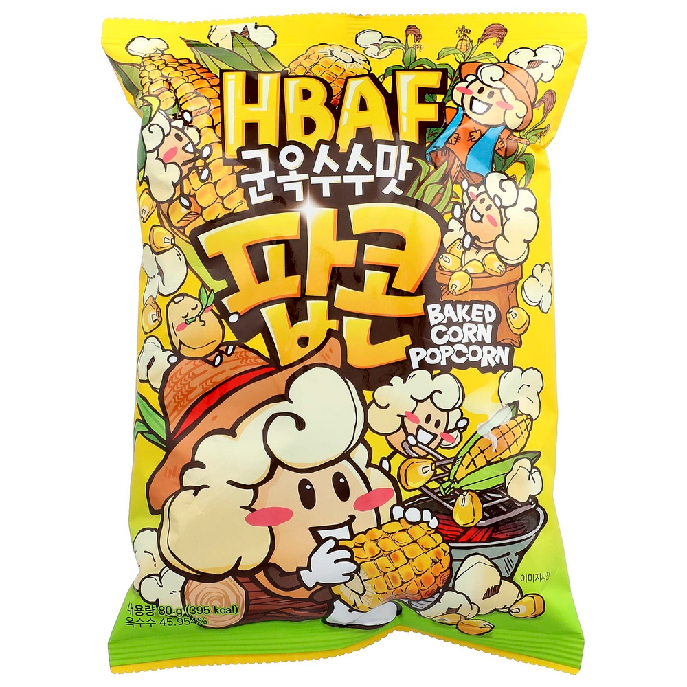 HBAF, Попкорн с запеченной кукурузой, 80 г