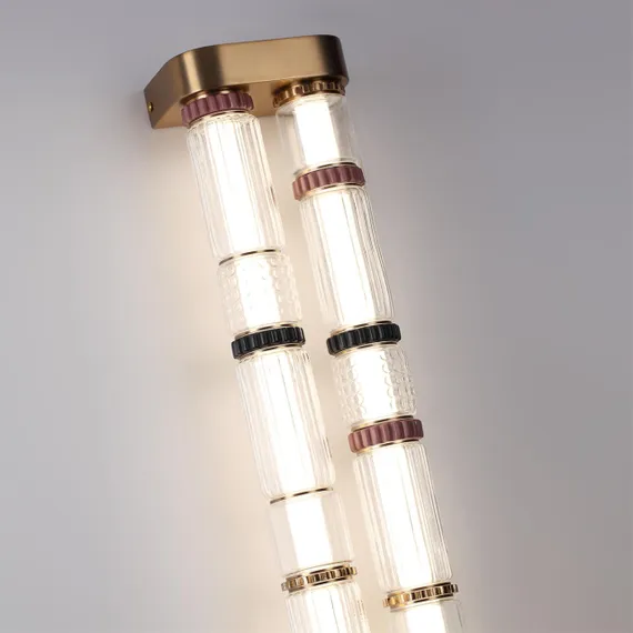 5455/60WL L-VISION ODL_EX26 043 сатин.латунь/терракот/черный Настенный светильник LED 60W 4000K COLLIER