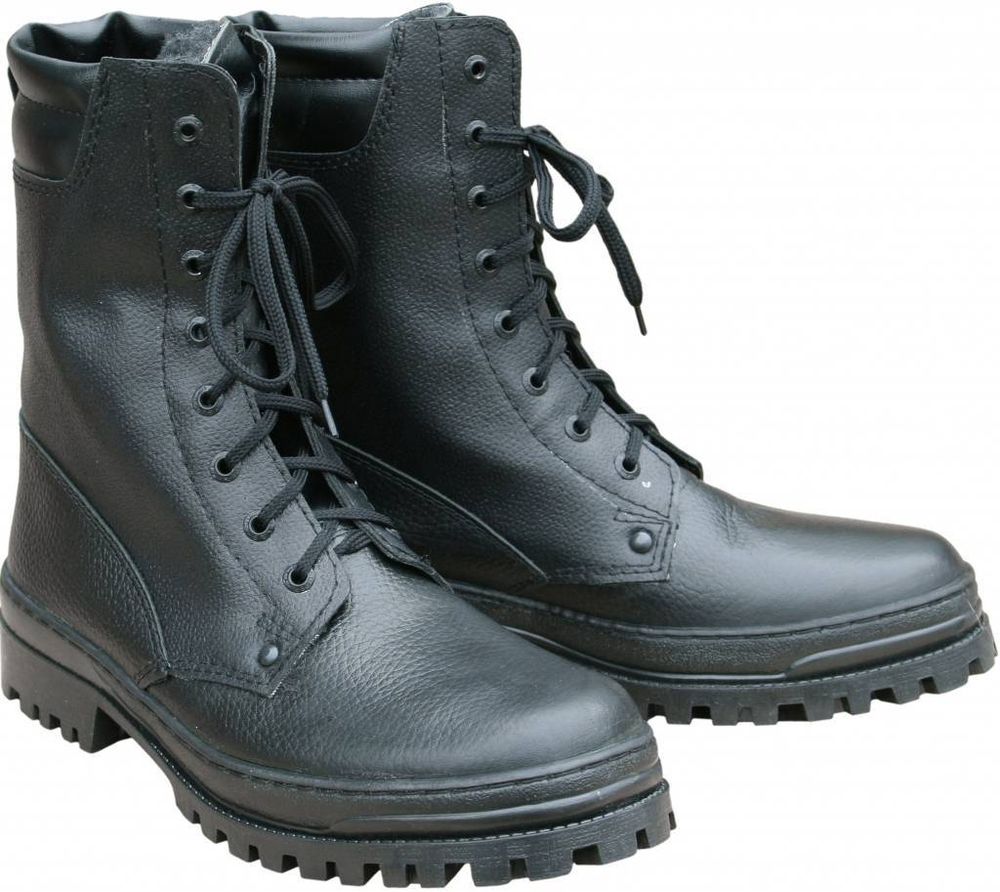 Ботинки мужские "Охрана" комбинированные (кожа/кирза)