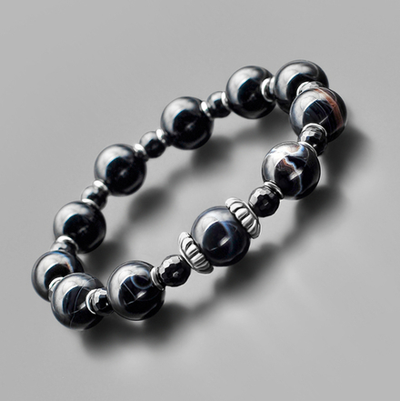 мужской браслет чёрный агат и аметист. черный агат 10мм браслет. чёрный агат матовый браслет. мужской браслет из натуральных камней на резинке rico la cara. черный агат браслет для мужчин.