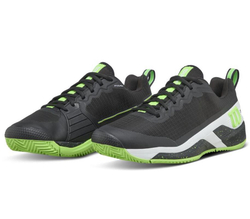 Мужские кроссовки теннисные Wilson Rush Pro 4.5 Clay TP - black/green/white