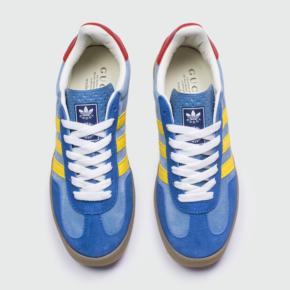 Кроссовки Adidas Gazelle x Gucci Blue / Yell. Str. Wmns