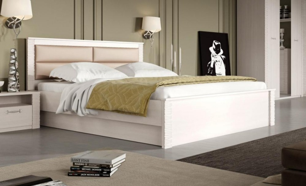 Кровать "Элана" 1200 бодега белая