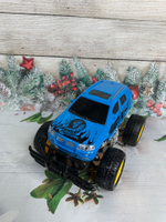 1168440/AUTODRIVE Р/У Монстр-трак, движение вперед/назад/повороты, цвет синий, аккум. в компл., в/к