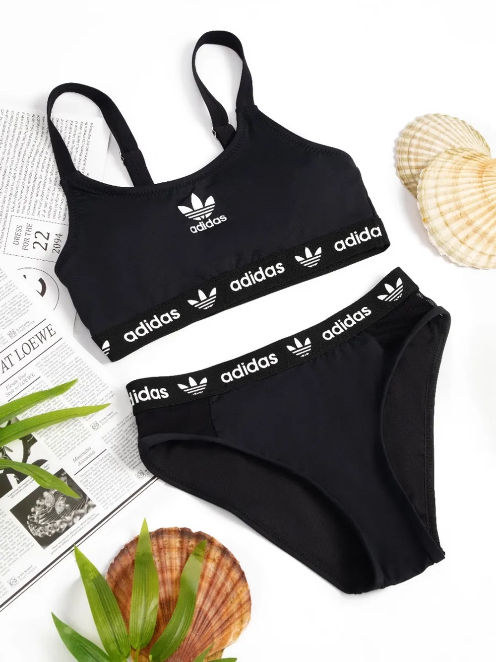 Купальник раздельный спортивный с топом Adidas