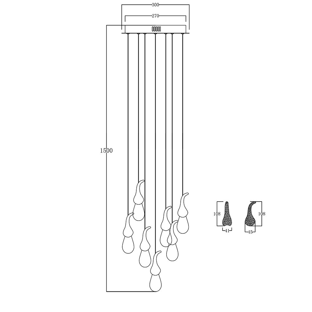 Подвесной светильник OMG07287-7 gold