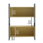 Стеллаж, 90х35х127, Бьерн, напольный, для книг, деревянный, в ванную и прихожую, для кухни, бейц, La Redoute