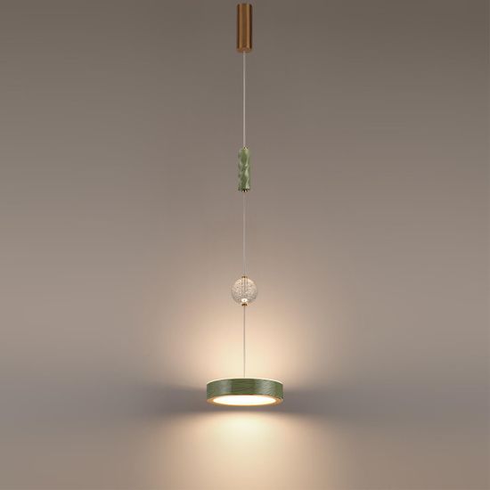 5450/32LA L-VISION ODL_EX26 015 зеленый/античная бронза/металл/керамика/хрусталь/акрил Подвес LED 32W 2000К/3000K/4000K RIVIERA