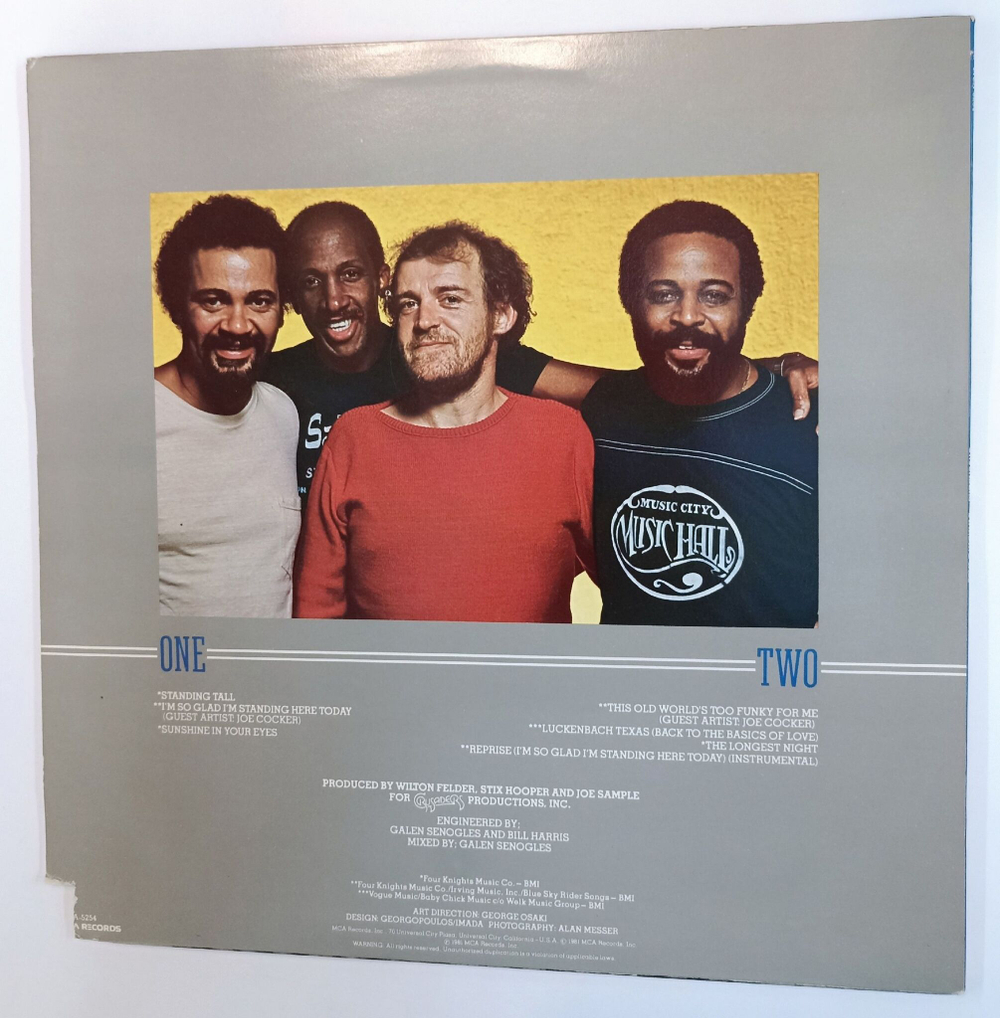 Винтажная виниловая пластинка LP Crusaders Standing Tall (USA 1981)