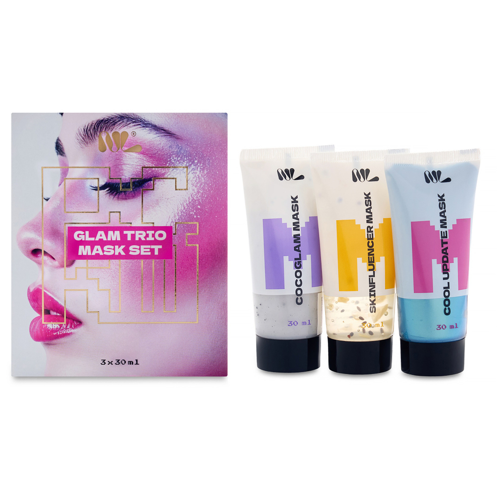 Набор масок для лица GLAM TRIO 3шт по 30мл
