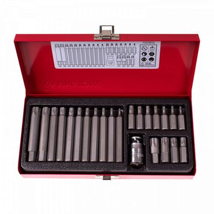 Цена на KING TONY (1023EQ) Набор вставок (бит) 10 мм, TORX PLUS, IP10-IP60, 23 предмета