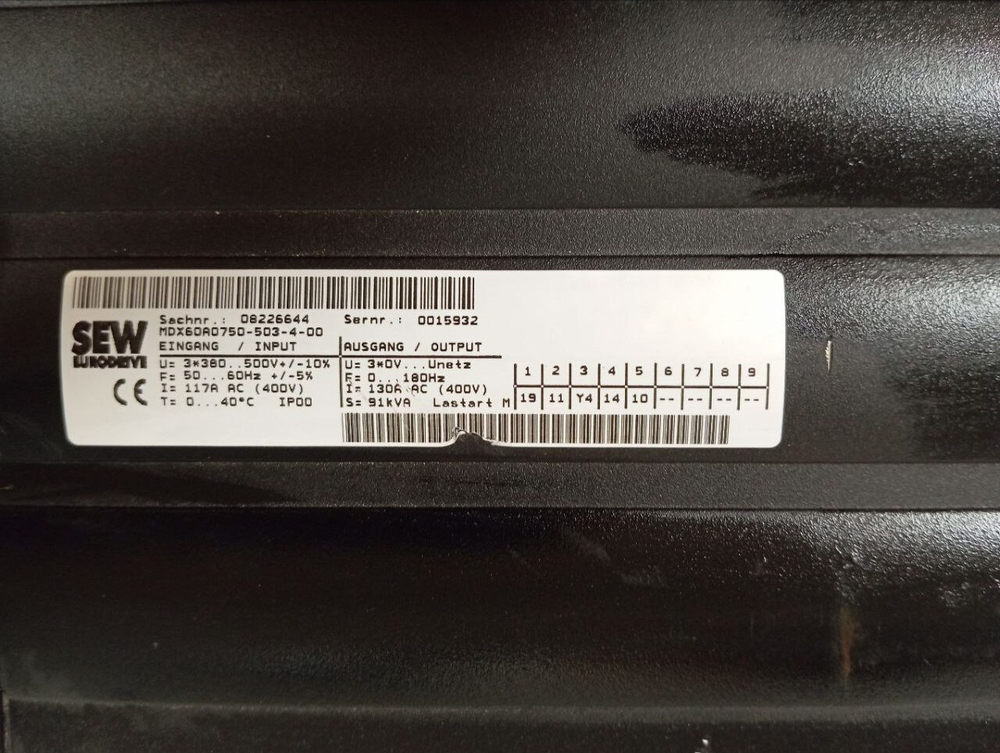 SEW Eurodrive MDX61B0030-503-4-0T+MDX60A0750-503-4-00 б/у