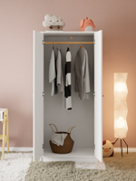 Шкаф для одежды 74х55х170, Марм Плюс, распашной, двухдверный, в спальню, прихожую, детскую, белый, Dipriz