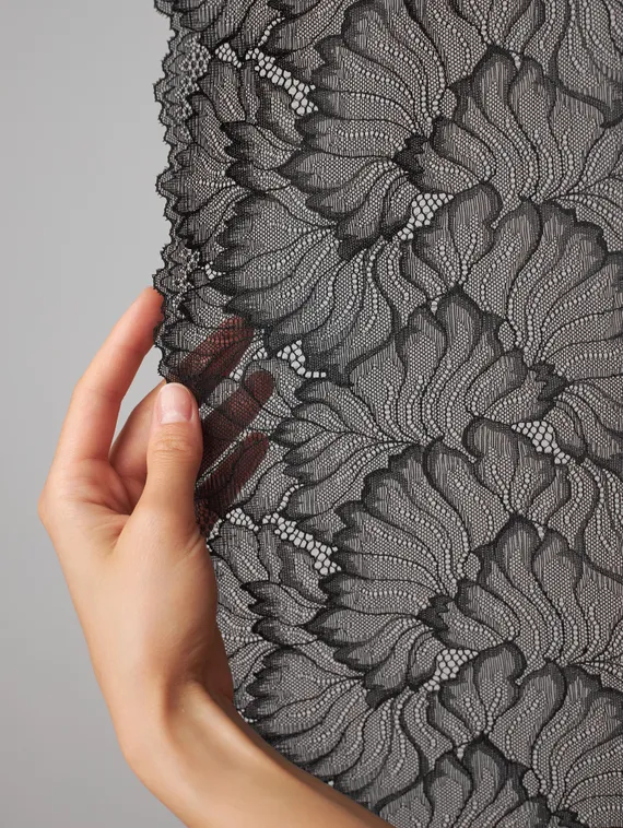 03-248 Кружево эластичное 23 см, черный