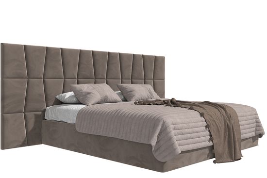 Кровать Trapezium с широким изголовьем