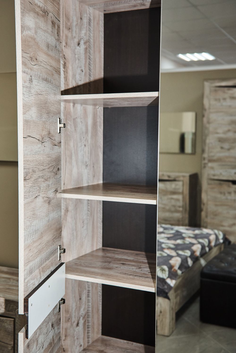 Коллекция Хилтон Шкаф 4х створчатый (540) Дуб юкон/Гранж (набор)