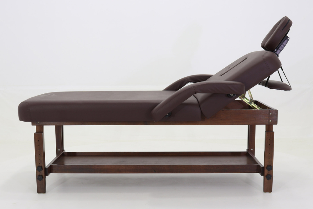 Массажный стол стационарный Med-Mos FIX-1A (SW2.31.10) мягкий, Коричневый