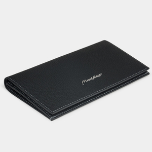 Кошелек кожаный, теленок черного цвета