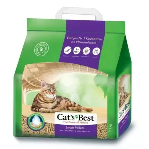 Древесный наполнитель для кошачьего туалета Cat's Best Smart Pellets, комкующийся