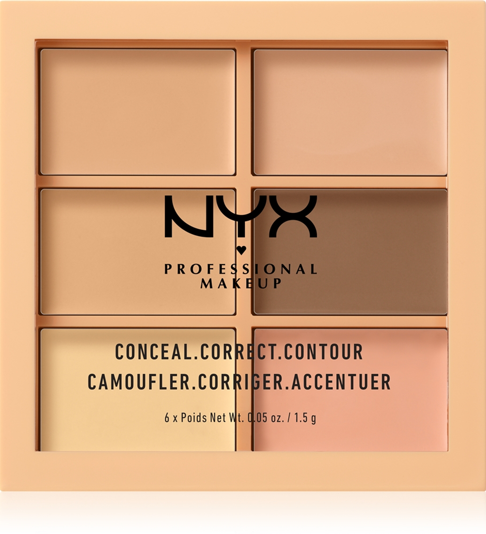 NYX Professional Makeup Conceal. Correct. Contour - Палетка для коррекции и контурирования оттенок 01 Light, 6 g