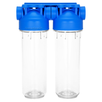 Магистральный фильтр АБФ-2 3/4" (двойной прозрачный)"Аквабрайт"