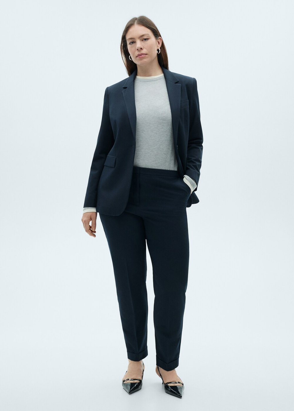 Прямые костюмные брюки