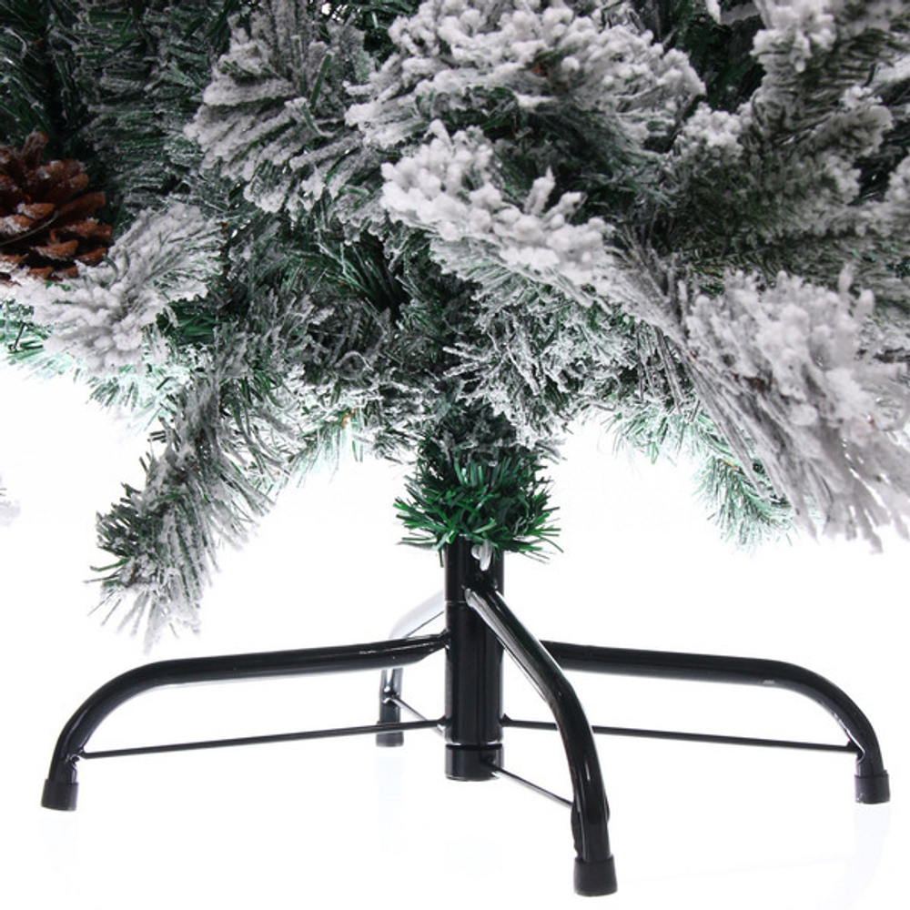 Елка «Заснеженная принцесса» 210 см, ПВХ, леска, резина с белым напылением (1230 веток)