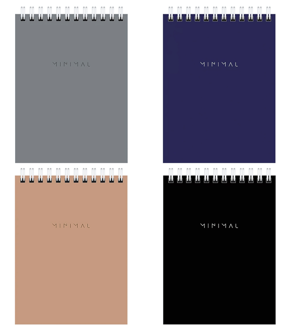 Блокнот А6 40л. клетка "Minimal Classiс" гребень, картон (BRAUBERG)