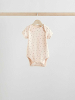 Боди с коротким рукавом для малышей Next E57-519, 5 шт., Белый, Темно-серый, Молочный