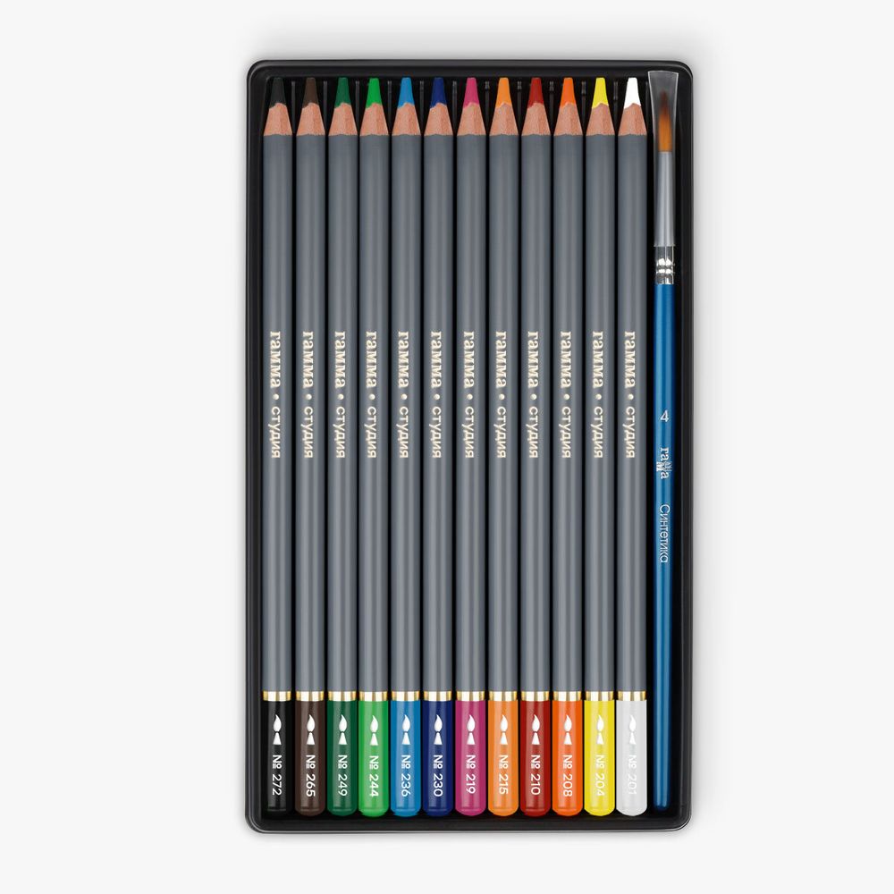 Карандаши акварельные 12 цв. Гамма Студия, картон. упаковка