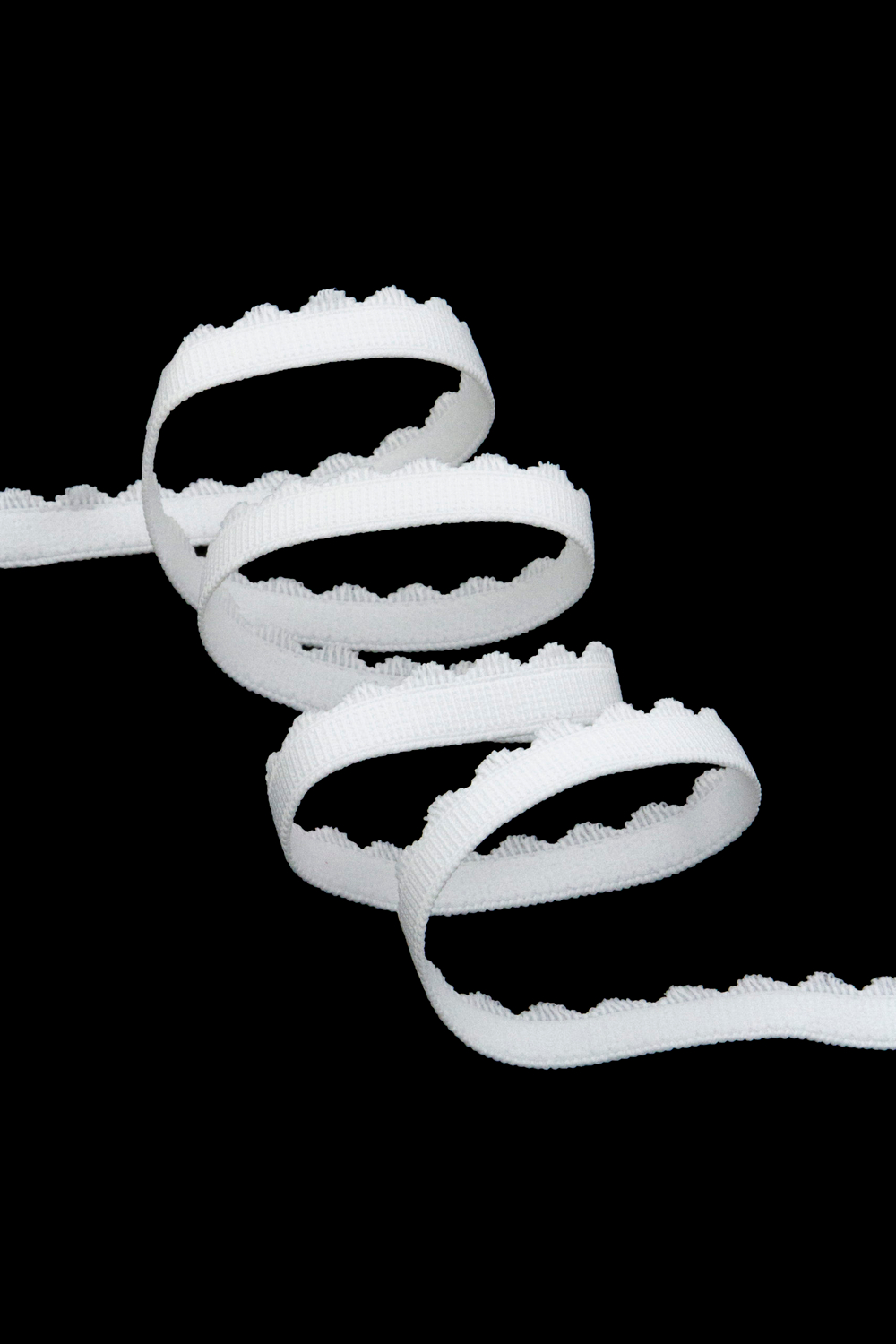 Резинка отделочная белая ажурная ширина 10 мм с учетом фестона Lauma (Латвия)