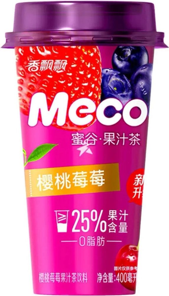 Чай Холодный Улун со вкусом Вишни, Черники и Клубники Meco 0.4 - пэт