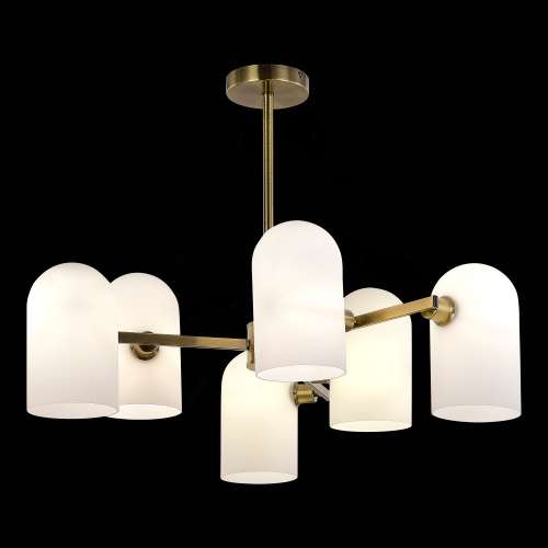 SLE1047-302-06 Светильник потолочный Бронза/Молочно-белый E14 6*40W