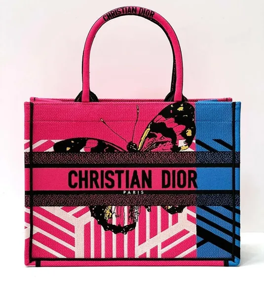 Сумка Dior Book Tote, модель среднего формата розовый