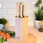 Набор ножей 6 предметов на подставке, цвет бежевый, Jewel