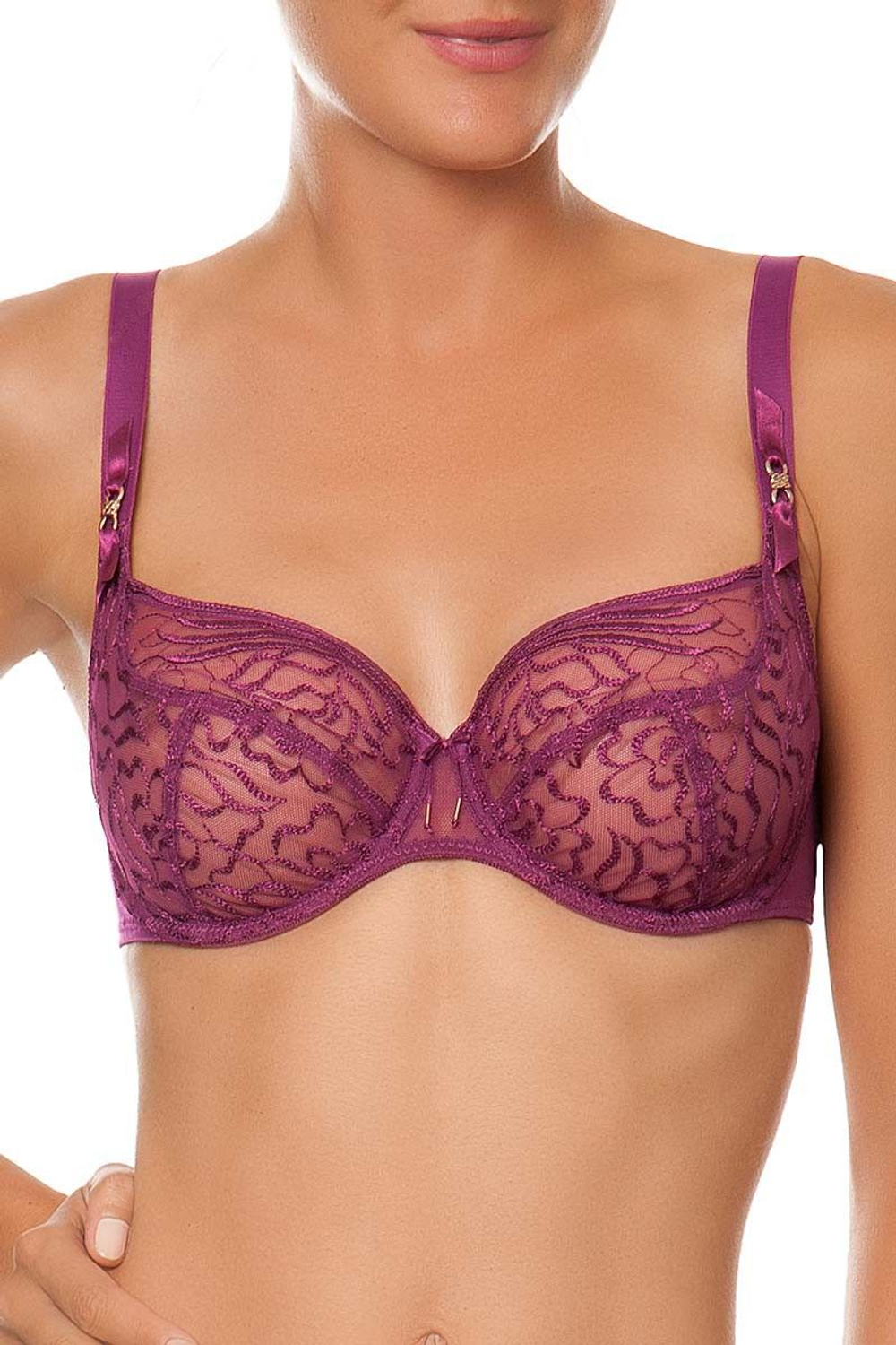 Бюстгальтер-балконет Carolyn (Размер: 70F) (Цвет: темно-серый)