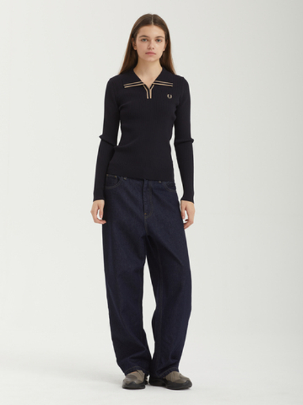 Женское Поло Ribbed Knitted