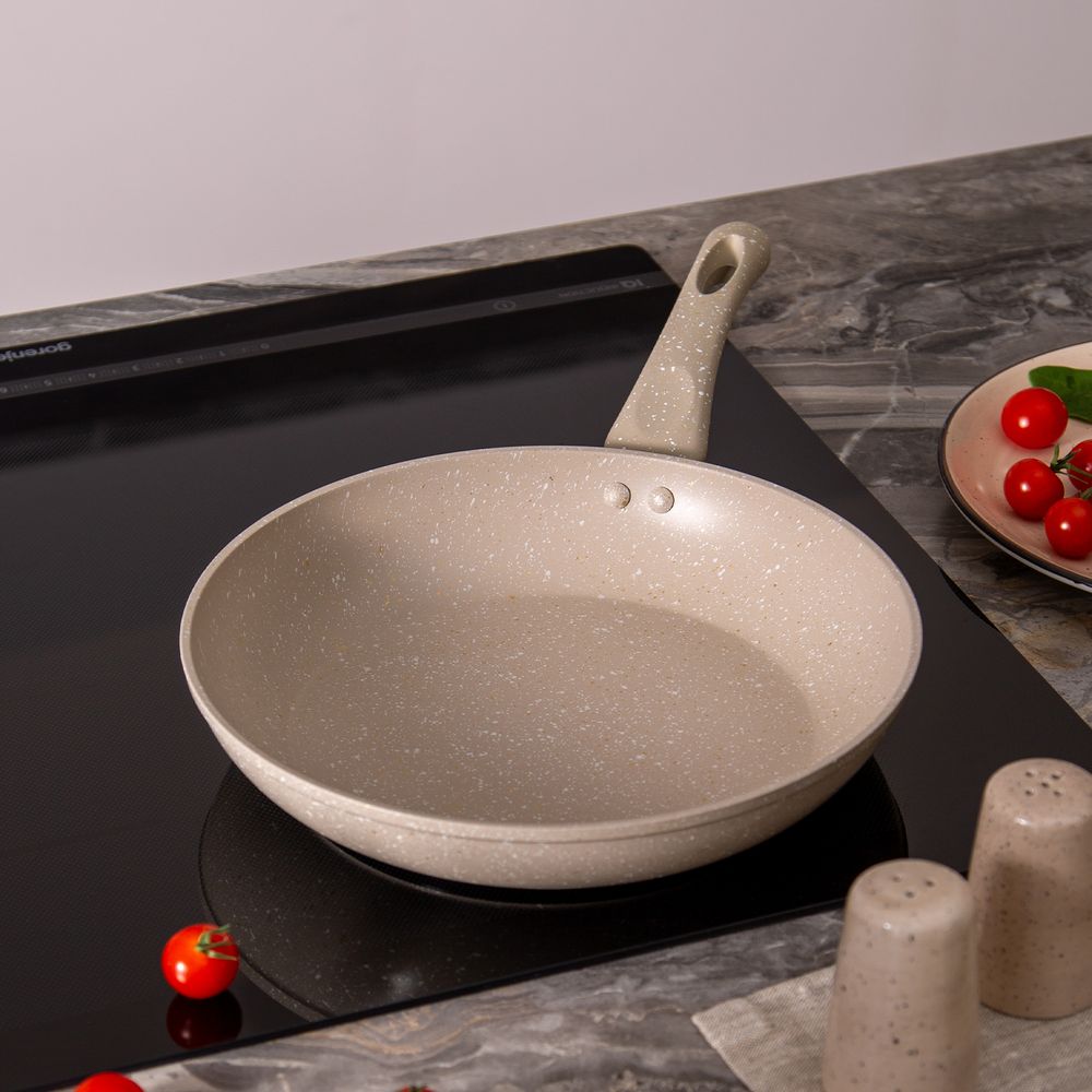 СКОВОРОДА AGNESS С АНТИПРИГАРНЫМ ПОКРЫТИЕМ "LATTE", 26Х5,2СМ