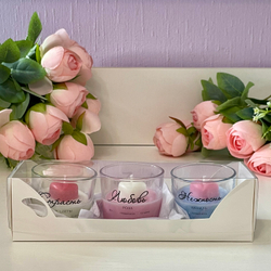 Набор ароматических свечей Любовь, Нежность, Страсть