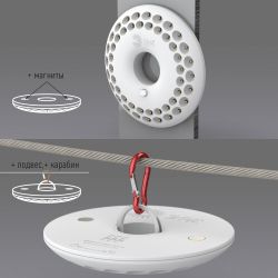 Фонарь кемпинговый светодиодный ЭРА KB-601 НЛО на батарейках с магнитом и карабином походный яркий светильник