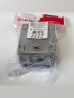 Колодка розеток с заземлением, на 2 поста, каучуковая, с крышками IP44, 16A, 3,5кВт, уличная ARTSUN PM-K2E-B-44