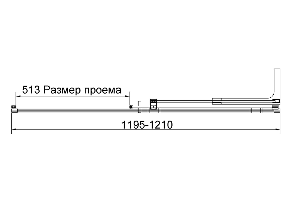 Душевая дверь Волк-Ин (Walk-In) VDS-4WSL120CLG-R, 1200, брашированное золото, стекло прозрачное, правая