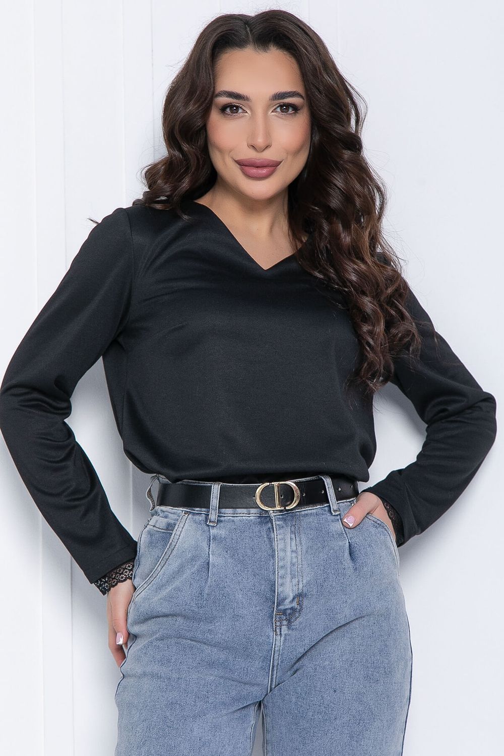 Блуза Палермо (черная) Б12530-25 LT Collection